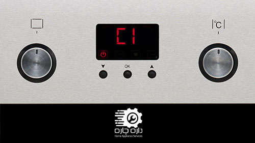 صفحه نمایش ماشین ظرفشویی جنرال الکتریک کد ارور C1 را نشان می دهد