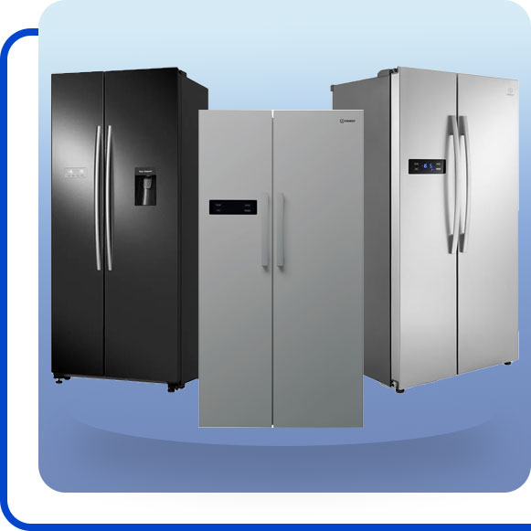 indesit-side-by-side-friges یخچال فریزرهای ساید بای ساید ایندزیت