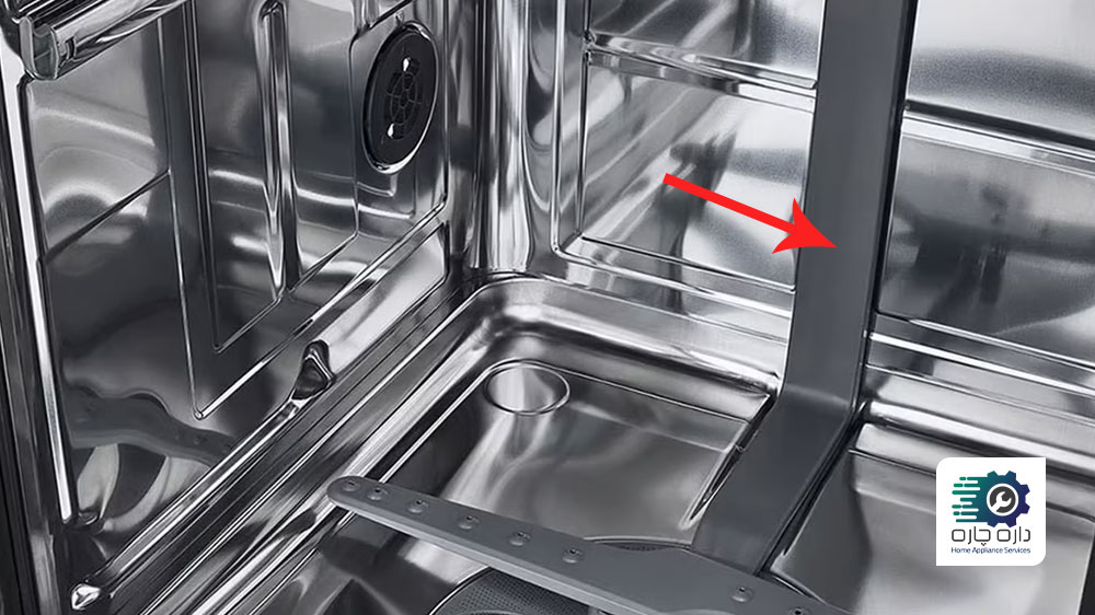 کانال آب در محفظه داخلی ماشین ظرفشویی