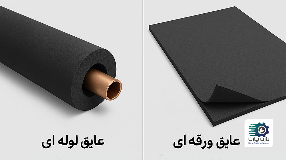 شکل عایق لوله ای و ورقه ای کولر گازی