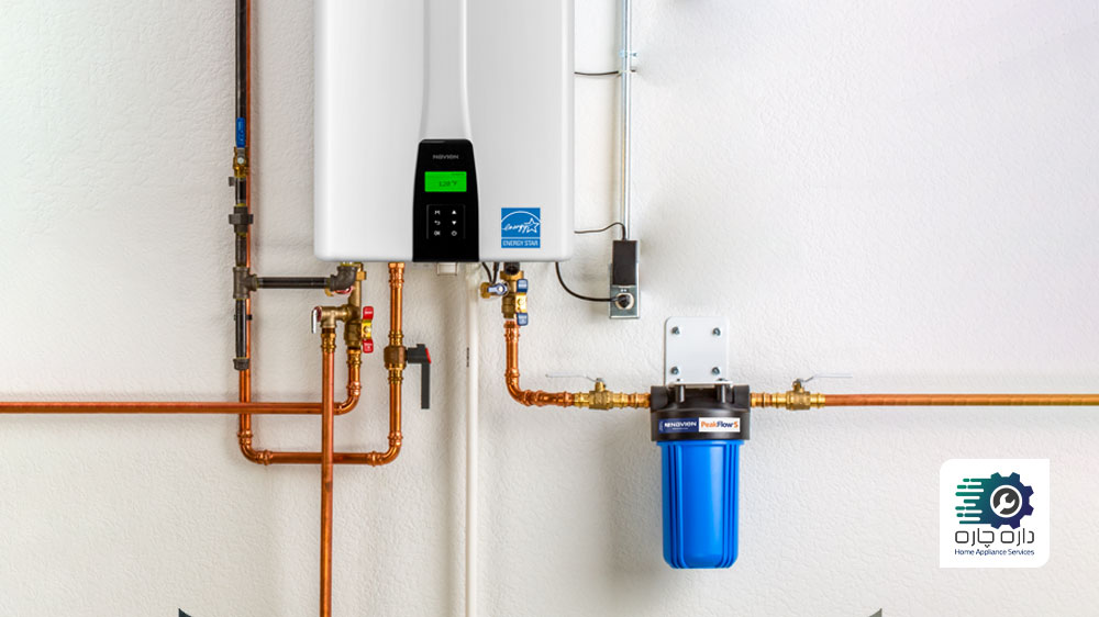 فیلتر رسوب گیر در پکیج نصب شده